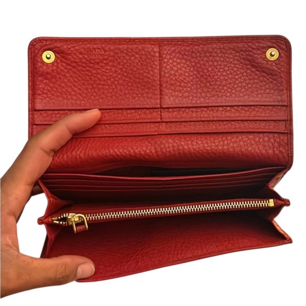 Prada Portafoglio Pattina Wallet crimson red - Picture 9 of 10